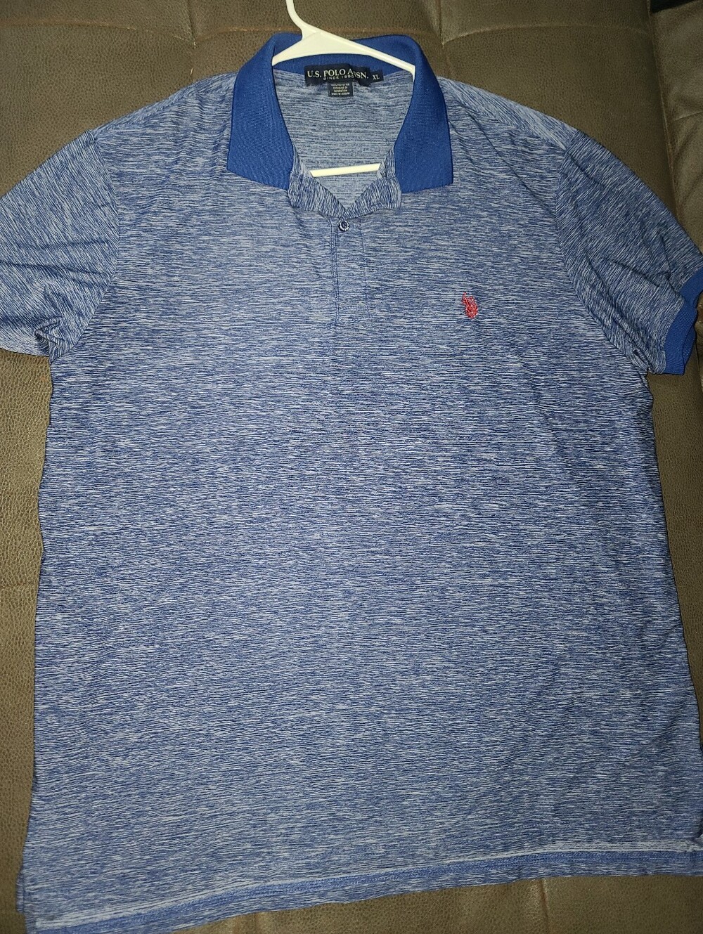 U.S. Polo Assn. Men’s Blue Heather Performance Polo